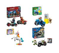 LEGO City Persecución en Moto de Policía - Juego Policial con Moto de Juguete, 2 Minifiguras, Cajero con Dinero y Monopatín - Regalo de Cumpleaños para Niños y Niñas de 4+ Años 60455