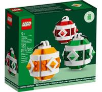 LEGO Juego de decoración navideña 40604 GWP - Artesanía 3 adornos coloridos (182 piezas)
