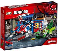 LEGO Juniors - Spider-Man VS Escorpión: Batalla Callejera, Juguete de Super Héroes con Coches para Crear y Construir, Incluye Minifiguras y Accesorios (10754)
