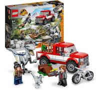 LEGO Jurassic World Captura de los Velocirraptores Blue y Beta, Dinosaurios Juguetes, Dino, Moto y Camión, Figuras de la Película Parque Jurásico, Regalo para Niños y Niñas de 6 Años o Más 76946
