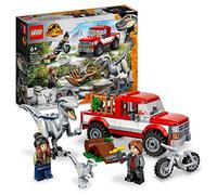 LEGO Jurassic World Captura de los Velocirraptores Blue y Beta, Dinosaurios Juguetes, Dino, Moto y Camión, Figuras de la Película Parque Jurásico, Regalo para Niños y Niñas de 6 Años o Más 76946