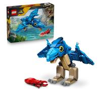LEGO Jurassic World Cría de Dinosaurio: Pteranodon - Dinosaurio de Juguete Interactivo con Figura Articulada y Calamar - Decoración del Dormitorio - Regalo para Niños y Niñas de 7+ Años - 77977
