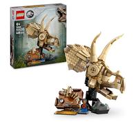 LEGO Jurassic World Fósiles de Dinosaurio: Cráneo de Triceratops Maqueta de Dinosaurio de Juguete par Niños y Niñas de 9 Años o Más Fan de la Paleontología, Decoración para Dormitorio Infantil 76969