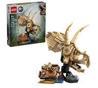 LEGO Jurassic World Fósiles de Dinosaurio: Cráneo de Triceratops Maqueta de Dinosaurio de Juguete par Niños y Niñas de 9 Años o Más Fan de la Paleontología, Decoración para Dormitorio Infantil 76969