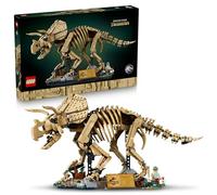 Lego jurassic world fósiles de dinosaurio: triceratops - kit de maque