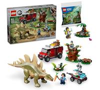 Lego Jurassic World - Misiones Dinosaurio: Descubrimiento del Stegosaurus (76965) y Explorador de la Selva (30665)