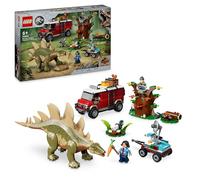 LEGO Jurassic World Misiones Dinosaurio: Descubrimiento del Stegosaurus Set de Juguetes de Dinosaurios y Velocirraptor, Regalo para Niños y Niñas de 6 Años o Más, Minifiguras de Ben y Sammy 76965