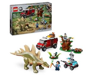 LEGO Jurassic World Misiones Dinosaurio: Descubrimiento del Stegosaurus Set de Juguetes de Dinosaurios y Velocirraptor, Regalo para Niños y Niñas de 6 Años o Más, Minifiguras de Ben y Sammy 76965