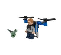 LEGO Jurassic World: Owen Grady Minifigura con Jetpack y Baby Raptor