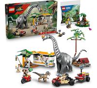 Lego Jurassic World Raptor & Titanosaurus: Gran búsqueda de ferry - 76973 Lego Raptor & Titanosaurus con bolsa de plástico, juego de dinosaurios a partir de 7 años - Novedades 2025