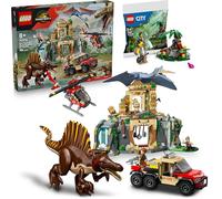 Lego Jurassic World Spinosaurio & Quetzalcoatlus: Helicóptero - 76976 Lego Spinosaurio con bolsa de plástico, juego de dinosaurios a partir de 8 años - Novedades 2025