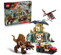 LEGO Jurassic World Misión Aérea: Spinosaurus y Quetzalcoatlus - 2 Figuras de Dinosaurios, Camión y Helicóptero de Juguete y 4 Minifiguras - Regalo para Niños y Niñas de 8+ Años 76976