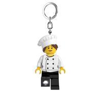 LEGO KE218H - Llavero con luz - Mujer Chef | Abalorio para bolso, linterna, grande, 7,6 cm de alto