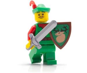Lego Knight Figuras Set: Forestman #1 con espada y escudo - Amplía tu castillo de caballero con minifiguras y armas de Knights