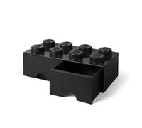 LEGO Ladrillo cajón 8 pomos, 2 cajones, caja de almacenaje apilable, 9,4 l