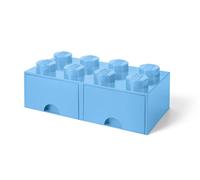 LEGO Ladrillo de 8 espigas con cajón (azul claro)