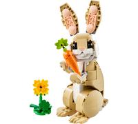 LEGO Creator 3 en 1 Lindo Conejito - Conejo de Juguete Transformable en Figura de Foca y Llama - Juego con Animales - Regalo para Niñas y Niños de 8+ Años 31162