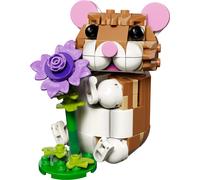 LEGO Creator 3en1 Lindo Hámster con Flor - Figuras de Animales Transformables en Erizo o Águila de Juguete - Decoración del Dormitorio - Regalo de Cumpleaños para Niñas y Niños de 7+ Años - 31376