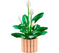 LEGO Botanicals Lirio de la Paz - Planta de Interior con Maceta Artificial - Decoración del Salón y Dormitorio - Maqueta para Adultos con Flor y Capullos Blancos - Idea de Regalo para Mujeres - 11504