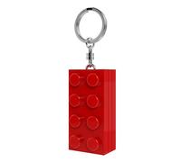LEGO - Llavero con linterna LED 2x4 de ladrillo (KE234HR) de aproximadamente 7,6 cm (KE234HR), regalo para niños y aficionados, pilas incluidas, anillo de metal duradero