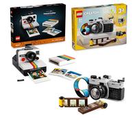 LEGO Lote Fotografía Incluye: Ideas Cámara Polaroid OneStep SX-70 (21345) Maqueta para Adultos y Creator 3 en 1 Cámara Retro (31147) de Juguete para Niños y Niñas de 8 Años o Más, Regalo Fotógrafos