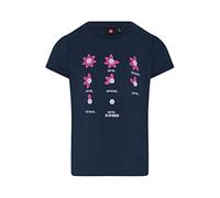 LEGO Mädchen T-Shirt Flowers LWTaylor 300 Camiseta, 590 Dark Navy, 110 Unisex Adulto