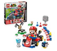 LEGO Mario Kart: Mario Interactivo y Kart Estándar - Circuito de Carreras con Coche de Juguete, 3 Figuras, Podio y Barreras - Regalo Gamer para Niños y Niñas de 7+ Años 72043