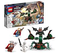 LEGO Marvel Attack on New Asgard 76207 Building Kit; Thor Construction Toy with 2 Minifigures for Kids Aged 7+ (159 Pieces)
