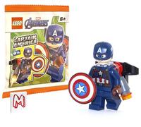 LEGO Marvel Avengers Super Heroes Minifigure - Capitán América (con escudo y casco) edición limitada