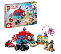 LEGO Marvel Base Móvil del Equipo Spidey, Vehículos de Juguete para Niños y Niñas de 4 Años o Más, Minifiguras de Superhéroes: Miles Morales y Black Panther, Serie Spidey y Sus Amigos 10791