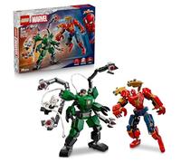 LEGO | Marvel Batalla de Armaduras Robóticas: Spider-Man vs. Doc Ock - Superhéroes de Juguete - 2 Figuras de Acción, 3 Minifiguras Inc. Spider Fantasma, Cañones - Regalo para Niños de 6+ Años - 76338
