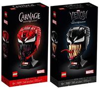 Lego Marvel Carnage Bust 76199 + Venom Bust 76187 Exclusive Set