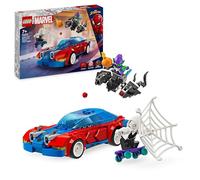 LEGO Marvel Coche de Carreras de Spider-Man y Duende Verde Venomizado, Persecución con Minifiguras de Superhéroes y Vehículo de Juguete de Construcción, Regalo para Niños y Niñas de 7 Años o Más 76279