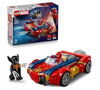 LEGO | Marvel Coche de Spider-Man vs. Lobezno Venomizado - Juguete de Superhéroes con Maqueta de Coche, 2 Minifiguras y 2 Cañones - Regalo para Niños y Fans de 7+ Años - 76336
