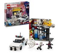 LEGO Marvel Multiverso Arácnido: Miles Morales vs. Mancha, Coche de Policía de Juguete y 4 Minifiguras Inc. Spider-Man y Gwen Stacy, Juguetes de Superhéroes para Niños y Niñas de 9 Años o Más 76311