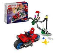 LEGO Marvel Persecución en Moto: Spider-Man vs. Doc Ock, Juguete de Construcción con Cañones y Aracnoblásteres, Moto de Spidey, Regalo para Niños, Niñas y Fans de Superhéroes de 6 Años o Más 76275
