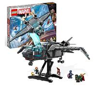 LEGO Marvel Quinjet de los Vengadores, Avión de Juguete para Construir, Minifiguras de Viuda Negra, Thor, Capitán América, Iron Man y Loki, Infinity Saga, Regalo de Niños y Niñas de 9 Años o Más 76248