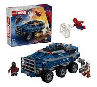 LEGO | Marvel Spider-Man: Persecución del Furgón Penitenciario - Coche Blindado de Juguete de Superhéroes y 4 Minifiguras Inc. Tombstone y Tarántula - Regalo para Niños de 8+ Años y Fans - 76349