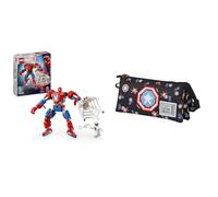 LEGO Marvel Spider-Man vs Venom Coche Brutal - Set con 3 Minifiguras, Marvel Estuche Triple Eco Capitán América 23×11 cm