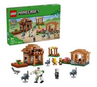 LEGO Minecraft Ataque del Evocador a la Aldea 21596 | Juguetes para niños de 9+ años, maqueta de casa con jardín, 11 figuras incl. aldeanos, regalo gamer, 607 piezas