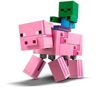 LEGO Minecraft - BigFig: Cerdo con Bebé Zombi, Set de Construcción Inspirado en el Videojuego, Incluye Figuras de Juguete de los Personajes, a Partir de 7 Años (21157)
