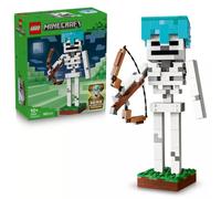 LEGO Minecraft El Esqueleto de Juguete - Figura Articulada con Casco de Diamante, Arco, Flecha y Base de Hierba - Decoración del Dormitorio - Regalo Gamer para Niños y Niñas de 10+ Años - 21594