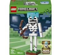 LEGO Minecraft El Esqueleto 21594 | Juguetes para niños de 10+ años, figura articulada con casco de diamante, decoración del dormitorio, regalo gamer, 502 piezas