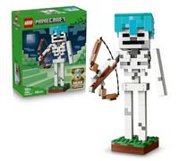 LEGO Minecraft El Esqueleto de Juguete - Figura Articulada con Casco de Diamante, Arco, Flecha y Base de Hierba - Decoración del Dormitorio - Regalo Gamer para Niños y Niñas de 10+ Años - 21594