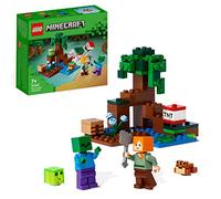 LEGO Minecraft La Aventura en el Pantano, Juguete de Construcción, Mini Figuras de Alex y Esqueleto, Bioma, Regalo de Cumpleaños Niños y Niñas de 7 Años o Más 21240
