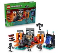 LEGO Minecraft La Batalla Contra el Wither - Juguete Interactivo con Figuras de Guerrero Carmesí, Lavagante, Cubo de Magma y 2 Esqueletos de Wither - Regalo Gamer para Niños y Niñas de 8+ Años - 21590