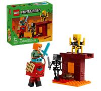 LEGO Minecraft La Batalla de Lava del Inframundo - Juego Interactivo con Figura de Alex y Criaturas Inc. Esqueleto, Blaze y Lavagante - Regalo Gamer para Niños y Niñas de 6+ Años 21266