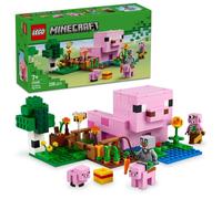 LEGO Minecraft La Casa-Cerdo Bebé, Granja con Animales de Juguete - Figuras de Héroe, Criaturas y Bioma de Granja y Bosque - Regalo Gamer para Niños y Niñas de 7+ Años 21268