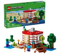 LEGO Minecraft La Casa-Dinamita de la Selva de Juguete - Función Explosión - Barco de Juguete, Animales y Figuras de Steve, Creeper y Zombi - Regalo Gamer para Niños y Niñas de 8+ Años 21275