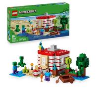 LEGO Minecraft La Casa-Dinamita de la Selva de Juguete - Función Explosión - Barco de Juguete, Animales y Figuras de Steve, Creeper y Zombi - Regalo Gamer para Niños y Niñas de 8+ Años 21275